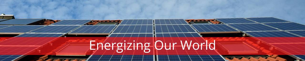 Energizing Our World Solar Panel Background